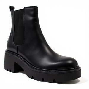XINZI RAIN Bottes <span class=keywords><strong>Chelsea</strong></span> d'hiver personnalisées pour femmes, bottines grande taille 44 à bout rond en cuir et à fond épais pour femmes - Product Image 1