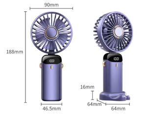 Ventilador de mano portátil 2025, calentador de batería recargable eléctrica USB de 1200mAh para secado de extensión de pestañas, Mini ventiladores portátiles pequeños - Product Image 5