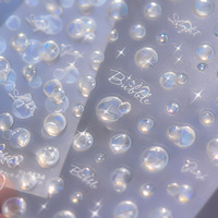 Hot Selling Summer Jelly Bubble Nail Sticker Fashion Semi Transparent Bubble Nail Art Design Nail Decals