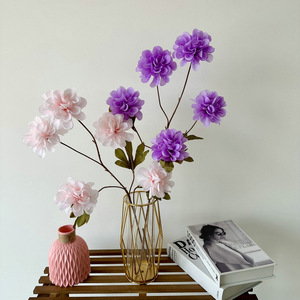 ช่อดอกไม้ประดิษฐ์ 5 หัว หลากสี ผ้าทอแพน ตกแต่งบ้าน ตกแต่งห้องนั่งเล่น - Product Image 1