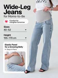 En gros, Jeggings <span class=keywords><strong>de</strong></span> bureau taille haute respirants coupe bootcut, style décontracté, effet vieilli, pour femme enceinte, en jean extensible confortable - Product Image 2