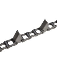 Chaîne de convoyeur élévateur alimentateur à plaques de fixation courbées de type K, simple face, pour moissonneuse-batteuse agricole, en alliage 12AM