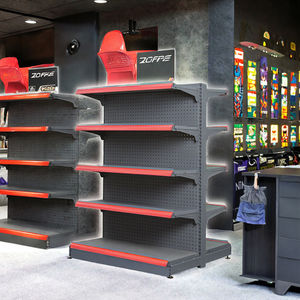 Estantería Metálica de Doble Cara de Diseño Moderno para Supermercado, de Alta Resistencia, con 5 Estantes, Montaje en Suelo, para Exhibición en Tiendas y Comercios - Product Image 2