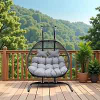 Chaise suspendue en rotin pour adultes, simple ou double, pour jardin, patio, meubles d'extérieur