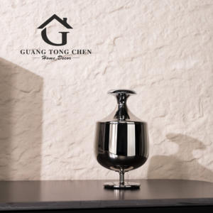 Produit le plus vendu moderne simplicité créative décor à la maison hôtel fournitures décorations pot de sucre en acier inoxydable - Product Image 3