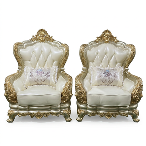 Sofá Grande de Cuero Estilo Italiano para Villa de Lujo, Muebles de Sala de Estar de Madera Sólida con Diseño Moderno y Sencillo - Product Image 4