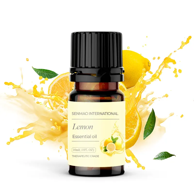 Óleo essencial de limão de marca própria de fábrica, amostra grátis de qualidade alimentar, óleo essencial orgânico 100% natural puro, óleo de limão para a pele
