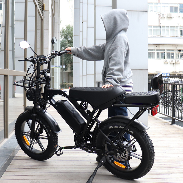 X80 Pro V20 Pro Fatbike 2 Seat Eu Warehouse Electric Bike Velo Electrique  Electric VOMO X80 E-bike 250W Ebike