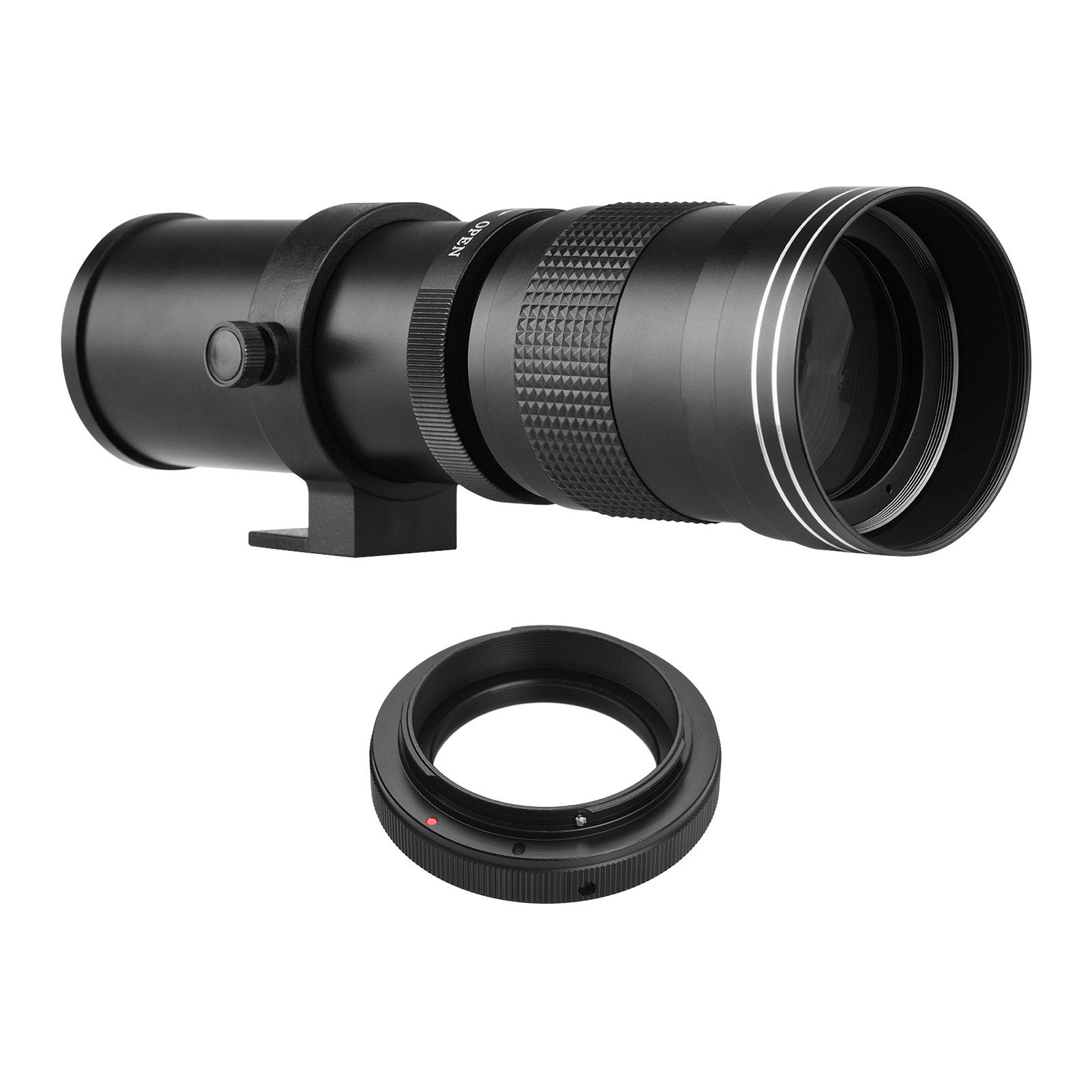 Camera MF Super Telephoto Zoom Lens F/8.3-16 420-800mm T Mount with Adapter Ring for Canon EF-Mount Cameras EOS 80D 77D 70D 60D