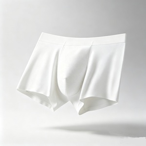 Boxer da <span class=keywords><strong>Uomo</strong></span> in Modal Senza Cuciture Bianchi, Morbidi e Traspiranti, con Elastico in Vita e Design Ergonomico - Product Image 2