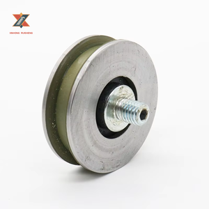 Roue de suspension de porte de cabine d'<span class=keywords><strong>ascenseur</strong></span> AT120 56X16X6201, roue de positionnement hexagonale à rainure plate en métal pour pièces d'<span class=keywords><strong>ascenseur</strong></span> d'appartement et d'hôtel - Product Image 2