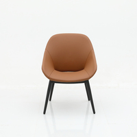Fauteuil de loisirs en cuir véritable avec base en acier inoxydable, fauteuil d'appoint, ensemble canapé individuel – Fabrication usine