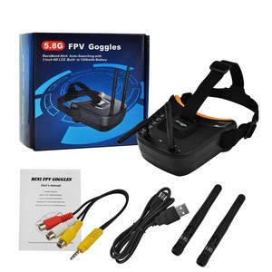แว่นตา FPV รุ่น <span class=keywords><strong>VR009</strong></span> พลาสติก 5.8G ส่งภาพแบบไร้สาย เสาอากาศคู่ 40CH จอแสดงผล 3 นิ้ว 480X320 สำหรับเครื่องบินครอสซิ่ง ผลิตในจีน - Product Image 6
