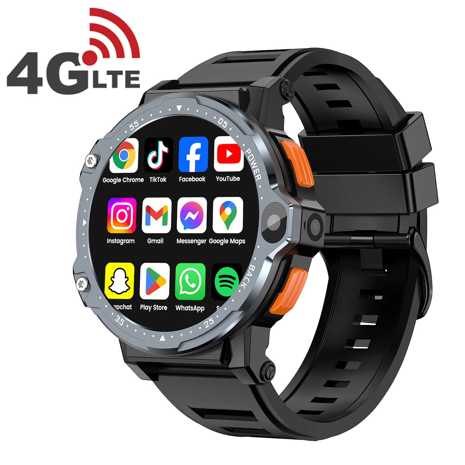 Valdus 4G Sim Kaart Android Mobiele Telefoon Smartwatch 5G Gps Wifi Dual Video Camera 2024 Ronde Vrouwen Mannen Pg999 S8 Ultra Smart Horloge