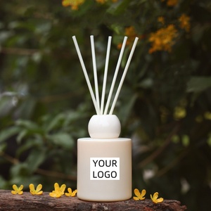 LunaLith Diffusore di Fragranze in Vetro con Logo Personalizzato e Bastoncini Bianchi, Deodorante Naturale <span class=keywords><strong>per</strong></span> Ambienti - Product Image 4