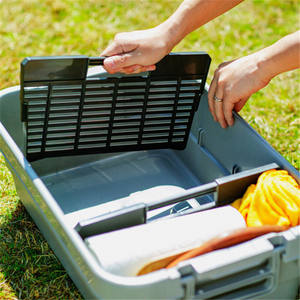 Boîte de <span class=keywords><strong>Camping</strong></span> en plastique de Style <span class=keywords><strong>japonais</strong></span>, organisateur de cargaison de coffre bon marché avec planches de séparation - Product Image 5