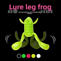 Leurre souple réaliste en forme de grenouille à pattes mobiles, flottant, à haute élasticité, anti-accrocs, avec encoche pour hameçon dissimulée, pour la pêche au bar