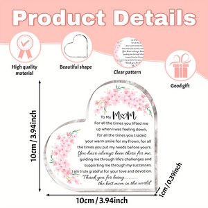 Panneaux <span class=keywords><strong>de</strong></span> table en acrylique personnalisés Décoration <span class=keywords><strong>de</strong></span> bureau <span class=keywords><strong>pour</strong></span> mariages Cadeaux d'<span class=keywords><strong>anniversaire</strong></span> et <span class=keywords><strong>de</strong></span> remerciement <span class=keywords><strong>de</strong></span> <span class=keywords><strong>maman</strong></span> Idées faites à la main <span class=keywords><strong>de</strong></span> <span class=keywords><strong>maman</strong></span> - Product Image 4