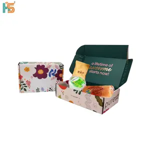 邮件每月礼品零食产品包装盒定制标志素食订阅盒
