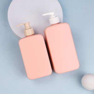 Bouteille de shampooing à pompe blanche <span class=keywords><strong>noire</strong></span> bleue de luxe bouteille d'étiquette privée personnalisée carrée oblate pour emballage de soin <span class=keywords><strong>tonique</strong></span> capillaire - Product Image 2