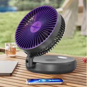 Ventilateur de bureau pliable avec veilleuse LED, best-seller, multifonctionnel, rechargeable, pour circulation d'air, ventilateur mural - Product Image 6