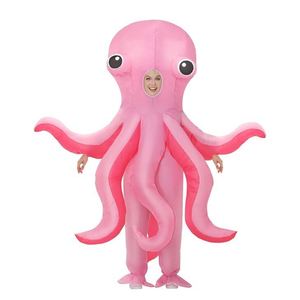 Costume de pieuvre gonflable en polyester, facile à installer, pour adultes unisexes - Idéal pour les fêtes d'Halloween amusantes et les cosplay - Product Image 2