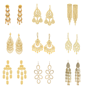 Pendientes de Acero Inoxidable con Baño de Oro de 18k, Joyería Moderna, Pendientes Geométricos Tipo Araña para Mujer - Product Image 3