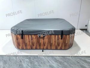 <span class=keywords><strong>Jacuzzi</strong></span> <span class=keywords><strong>Inflable</strong></span> Portátil Rectangular con Diseño de Madera Moderna, Bañera de <span class=keywords><strong>Hidromasaje</strong></span> para Villas y Hoteles - Product Image 4