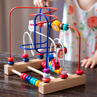 Perles de fruits en bois pour enfants, labyrinthe, activités, Puzzle éducatif, jeu d'exercice moteur, jouets éducatifs intéressant, pièces