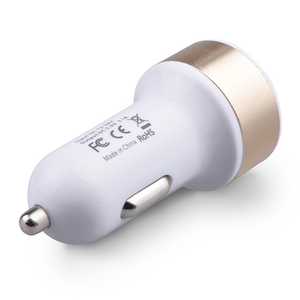 Chargeur de voiture double USB en métal mini 5V 2.1A à charge rapide, adaptateur de chargeur de téléphone portable de voiture à 2 ports, chargeur double USB - Product Image 2