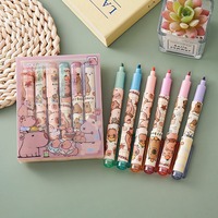 Ensemble de stylos surligneurs créatifs Kabibala à motifs, mini, 6 couleurs, mignons, couleur bonbon, pour enfants