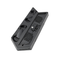 Station de stockage multifonctionnelle pour ventilateur de refroidissement pour console PS4/Slim/Pro Station de charge pour manette Playstation 4 avec 3 ports usb
