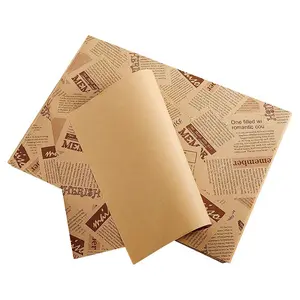 Colored Printed Greaseproof Paper Food Safe Paper Sandwich Paper