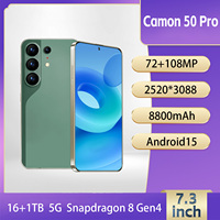 HP Android 15 Camon 50 Pro Laris Manis, Kamera 72MP, Lensa Belakang 108MP, Dual SIM, untuk Obrolan Sehari-hari, Media Sosial, Siaran Langsung