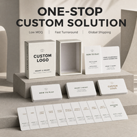 Cartes de jeu de conversation personnalisées OEM, 100 cartes de questions imprimées sur mesure avec boîte cadeau rigide pour jeu de conversation en couple ou en famille