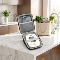 Personnalisation exclusive - Étui portable imperméable gris moderne minimaliste en EVA avec couvercle rabattable pour tensiomètre