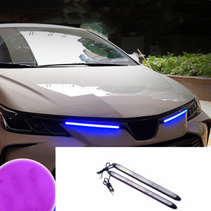 Bande lumineuse LED universelle pour phare de voiture, étanche, avec fonction de balayage blanc, DRL (feux de jour) et clignotant séquentiel jaune dynamique - Product Image 1