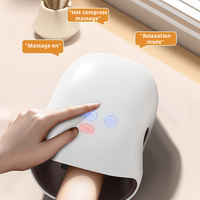Masseur de mains 3D ondulé à chaleur Pinrenen ST-D15, moteur puissant, 3 modes, 3 niveaux d'intensité, 2 réglages de chaleur, panneau large, facile à utiliser