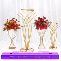 Vases décoratifs en fer forgé pour mariage, ornements créatifs, arrangements floraux, centres de table, marqueurs d'allée