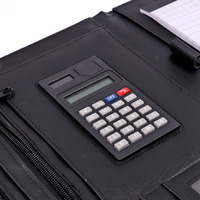 Bloc-notes professionnel de voyage Foska Black Executive pour CV, documents, tablette 13 pouces, fournitures de bureau et cartes