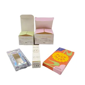Beautiful Custom Printed White Cardboard Paper Box Small Cosmetics and Skincare Packaging Reasonable Price for Food Industry