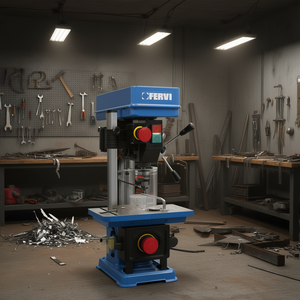 Taladro de Banco con Transmisión por Correa Fervi 0011, Máquina de Perforación Industrial para Metal - Product Image 3