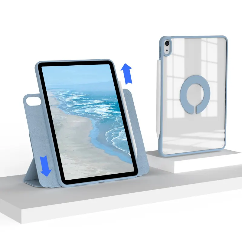 Tableta magnética tri-pliegue separado cuero Flip Case Back Case para iPad Mini 6