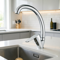 Robinet de cuisine au design moderne, installation sur plan, corps en alliage de zinc, noyau en céramique, adapté aux cuisines d'hôtels et d'appartements