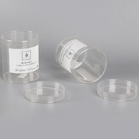 Logo personnalisé éponge PVC PET acétate cylindre rond transparent tube boîte en plastique pour les fruits