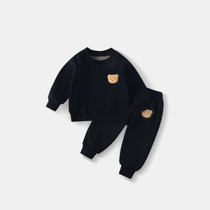 Ours en coton pull costume de sport décontracté dessin animé deux pièces ensemble bébé survêtement bébé garçons vêtements ensembles tenues - Product Image 4