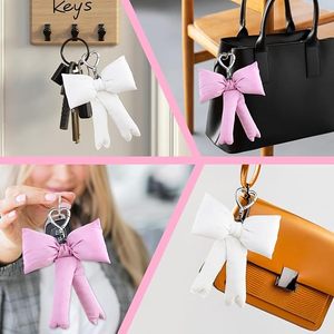 Modieuze telefoonbedel Unieke strik Trendy vlinderstrikken Hangerbedel Handtassen Lint Sleutelhangers Portemonnee Rugzakhanger Vrouw - Product Image 5