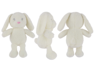 Peluche de lapin brodée douce, rembourrage en coton PP polyester, lapin en peluche super doux et mignon, cadeau de confort pour enfants et bébés