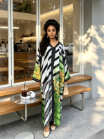 Robe décontractée ample pour femme, style africain, nouvelle collection 2026, tendance, à rayures colorées, élégante et à la mode, vente en gros pour boutiques