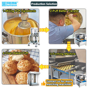 เครื่องผลิตเค้กครีมชูส์พัฟเพสตรี้อัตโนมัติ กึ่งอัตโนมัติ รุ่นใหม่ ความจุสูง <span class=keywords><strong>พ</strong></span>ร้อมระบบฉีดไส้และขึ้นรูป - Product Image 3